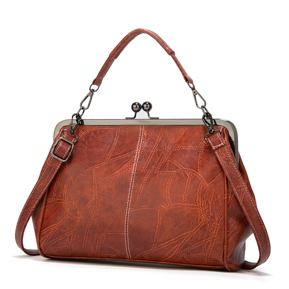 2024 Foreign Trade New Style Women's Bag Handbag Shoulder Bag Crossbody Bag Women's Bag Clip Bag British Vintage Big Bag