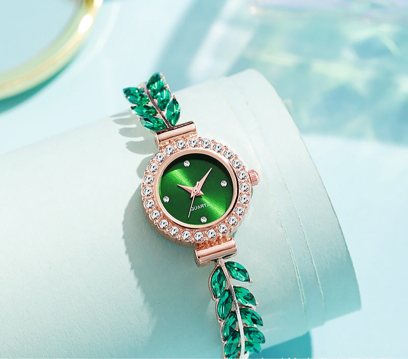 Quartz Watch Rhinestone Free Adjustment Jewelry