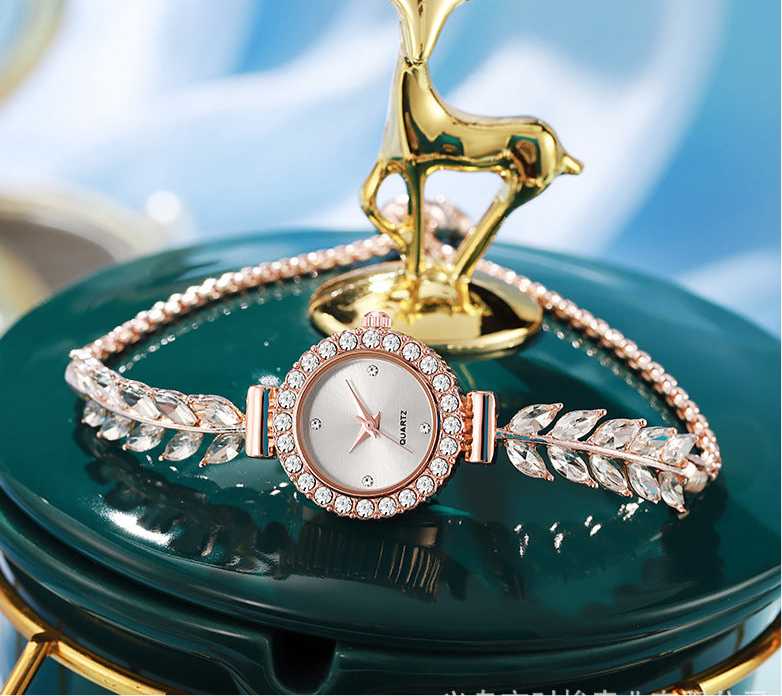 Quartz Watch Rhinestone Free Adjustment Jewelry