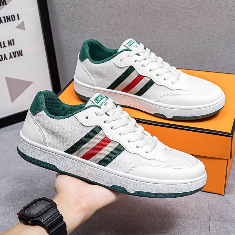 Foreign Trade Cross-border 2024 Men's Shoes Spring And Autumn New Breathable Trendy Printed Casual Sports Board Shoes Men's Trendy Canvas Shoes
