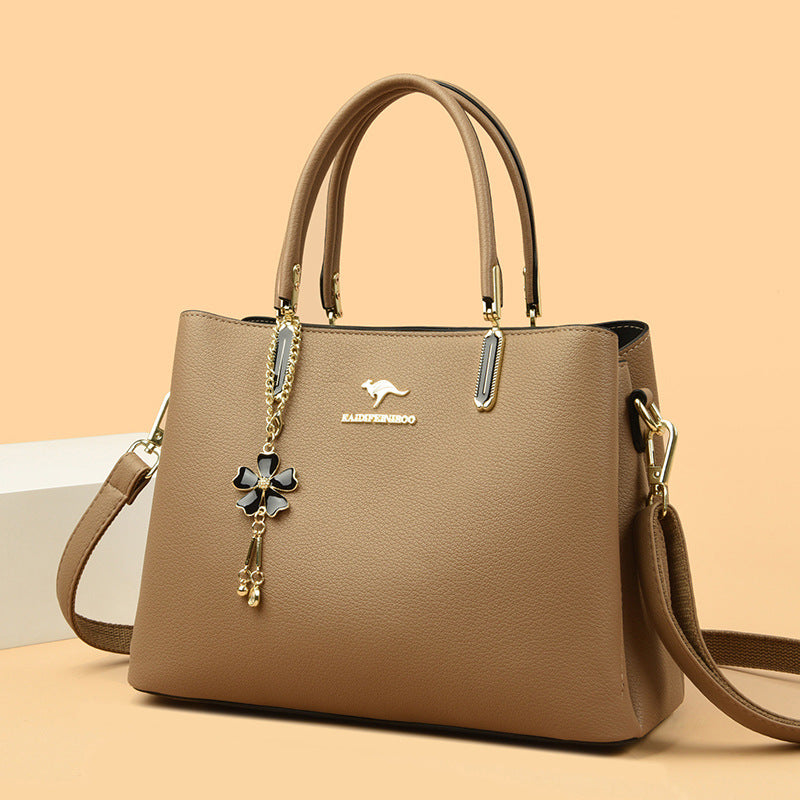 Bag Women's Bag New 2023 Messenger Bag Women's Shoulder Bag Women's Fashion Middle-aged Women's Handbag Women's One-piece Delivery