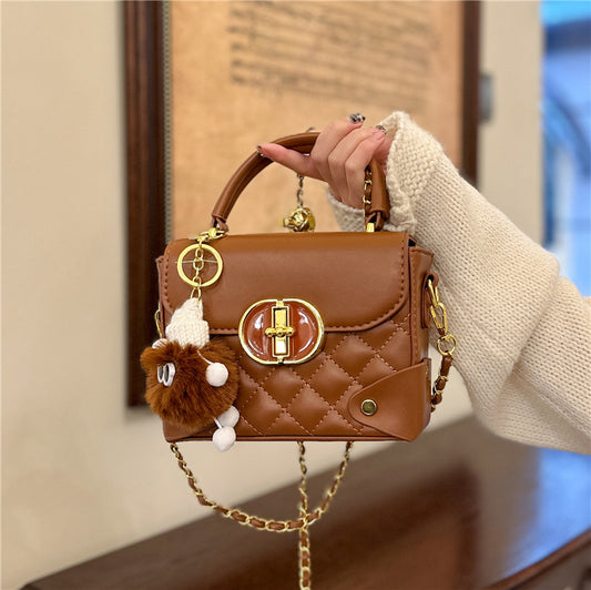Women's Hand Carrying Fashion Bag Women's 2025 New Texture Shoulder Crossbody New Arrival High-end PU Mini