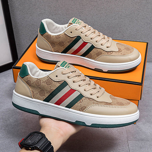 Foreign Trade Cross-border 2024 Men's Shoes Spring And Autumn New Breathable Trendy Printed Casual Sports Board Shoes Men's Trendy Canvas Shoes