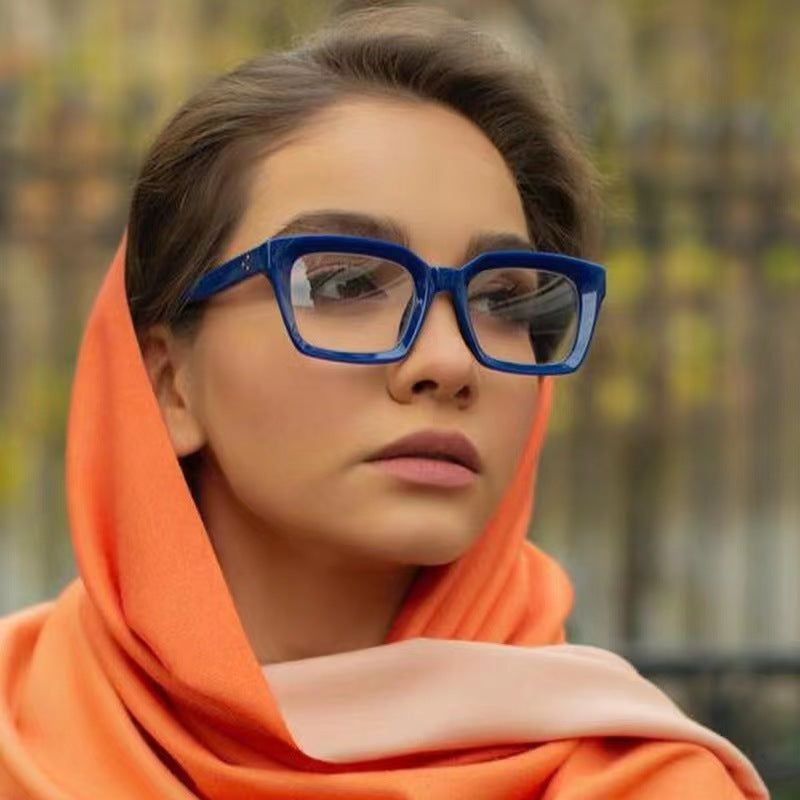 New Trend Rice Nail Square Frame Amazon Explosion Sunglasses Anti-blue Light Glasses Cheap Selling Sunscreen Sunglasses