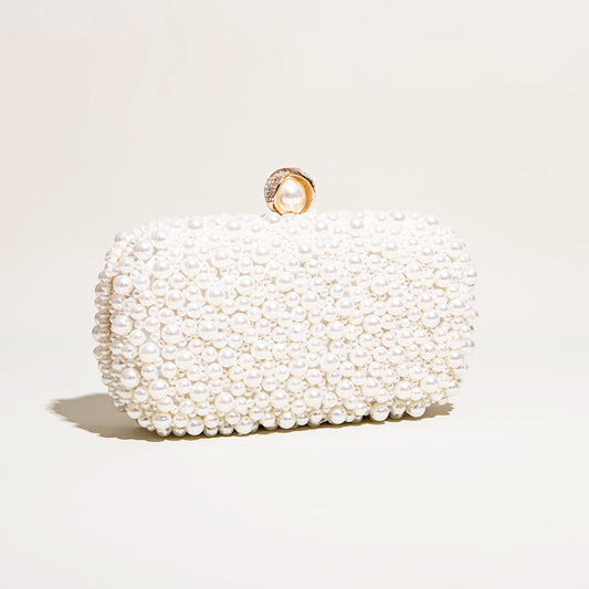 New Cross-border Pearl Evening Bag Crossbody Beige Wedding Bag Evening Dress Bag Wedding Bag Famous Gift Bag