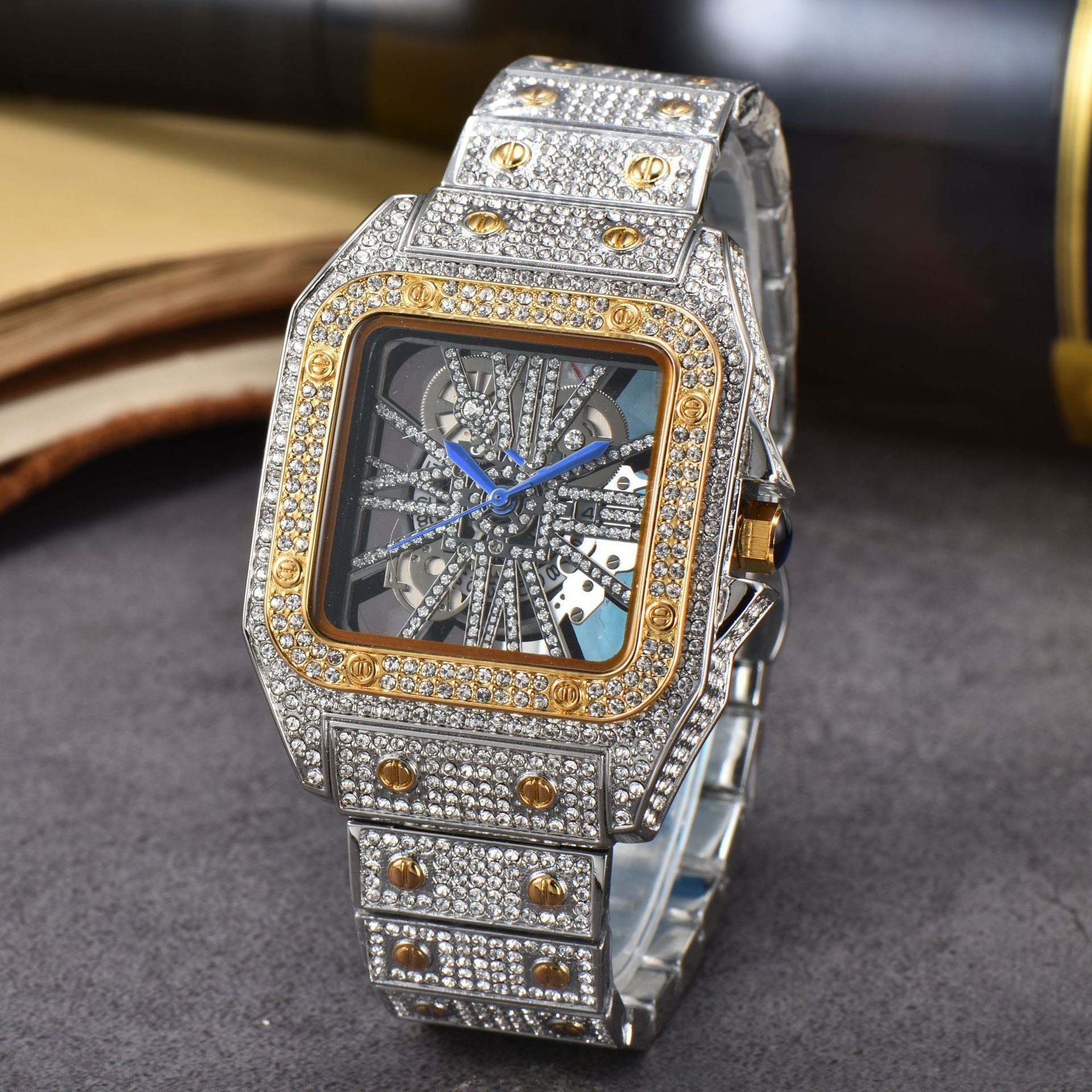 2023 New Women's Watch Diamond-embedded Fashion Steel Belt Watch Women's Watch Quartz Watch Factory Wholesale