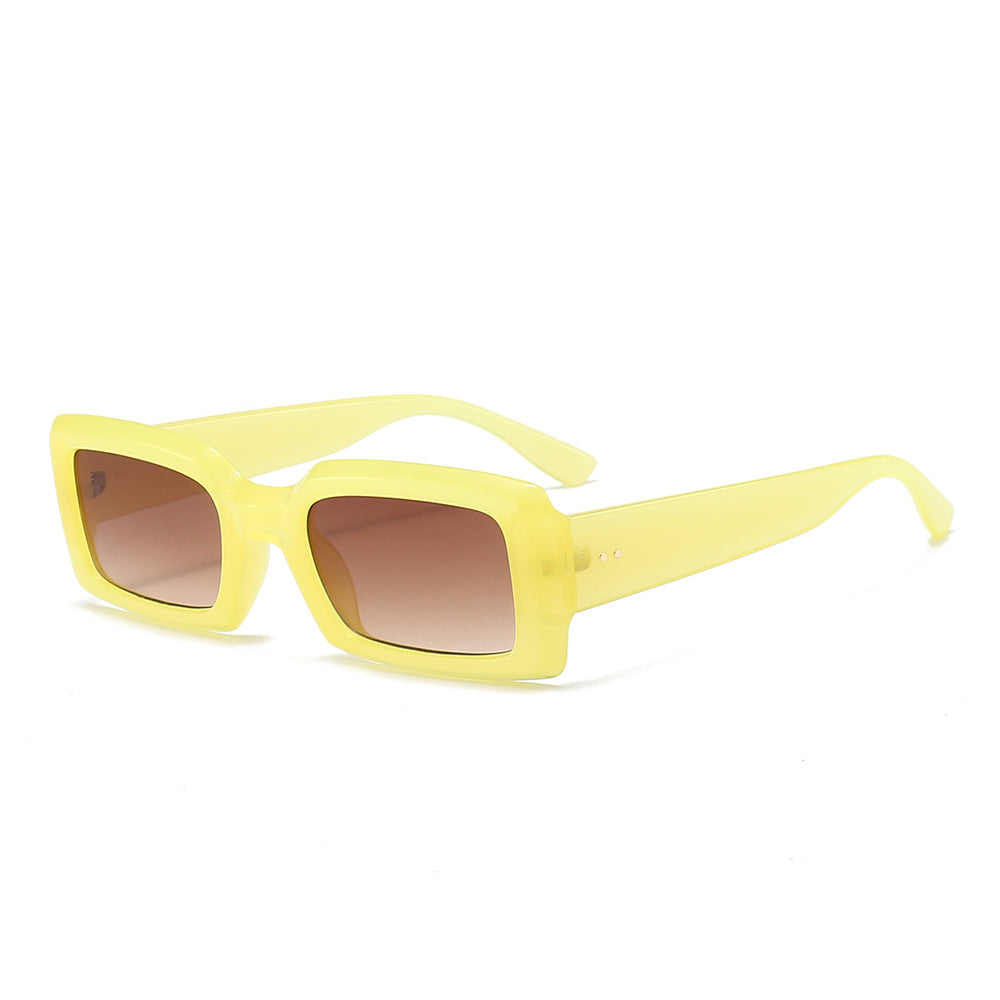Cross-border Explosions Candy Color Fashion Sunglasses Europe And The United States INS Singer Modern Sunglasses Trend Square Small Frame Glasses