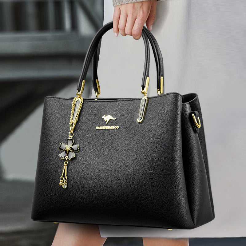 Bag Women's Bag New 2023 Messenger Bag Women's Shoulder Bag Women's Fashion Middle-aged Women's Handbag Women's One-piece Delivery