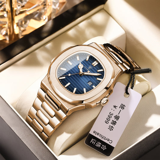 Swiss Brand Waterproof Men's Watch Ultra-thin Fashion Luxury Quartz Watch Live Broadcast Foreign Trade Popular