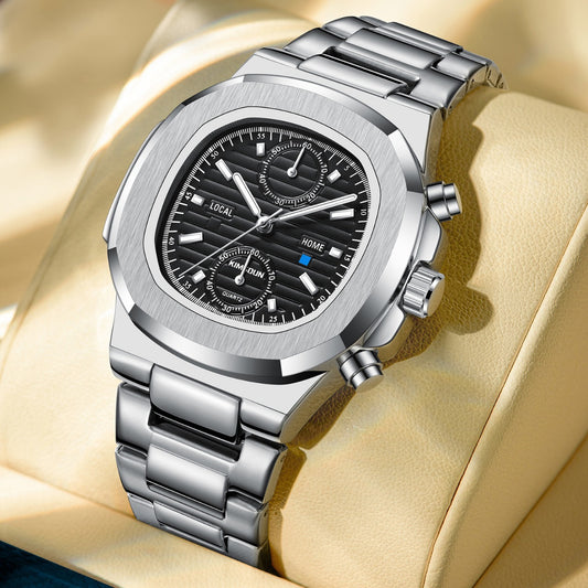 New Golden Seton Brand Nautilus Watch Cross-border Men's Watch Waterproof Multifunctional Quartz Watch Business Men's Watch
