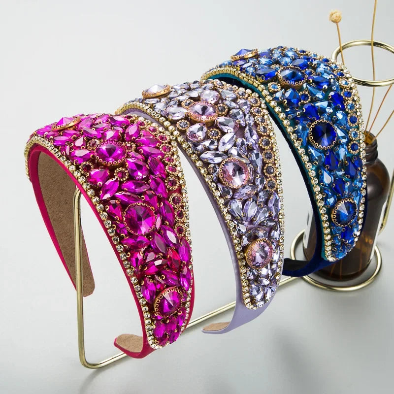 Homing Hairband Cross-border New Headband Baroque Retro Exaggerated High Cranial Top Korean Version Head Cave Wide-brimmed Hair Accessories Wholesale