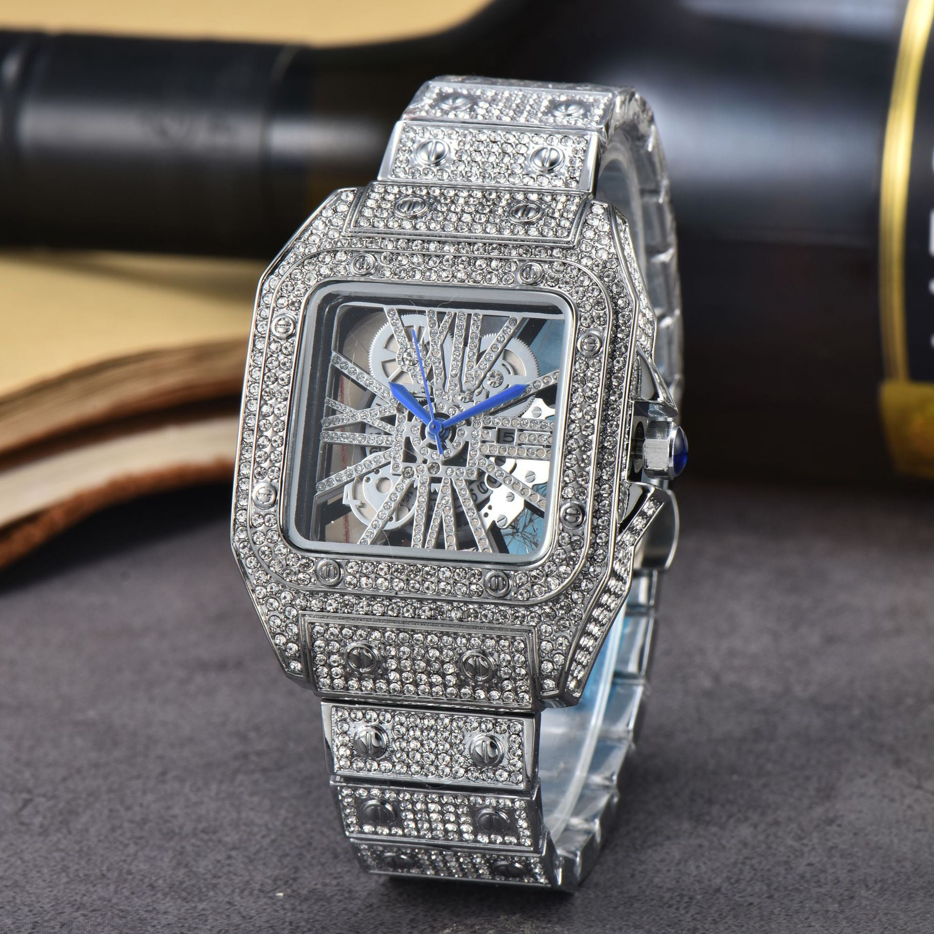 2023 New Women's Watch Diamond-embedded Fashion Steel Belt Watch Women's Watch Quartz Watch Factory Wholesale