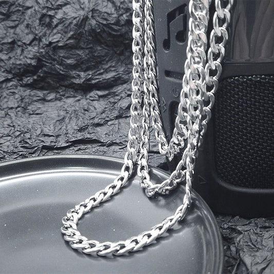 Cuba Necklace 2024 New Female Ins Hip Hop Cold Style Men's Niche Trendy Internet Popular Trendy En K Titanium Steel Chain