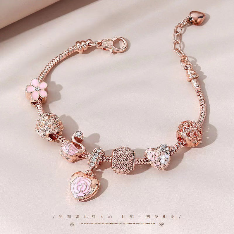 European And American Creative Joker Empty Diy Panjia Bracelet Women's Fashion Personality Temperament Bracelet Wholesale Factory Outlet