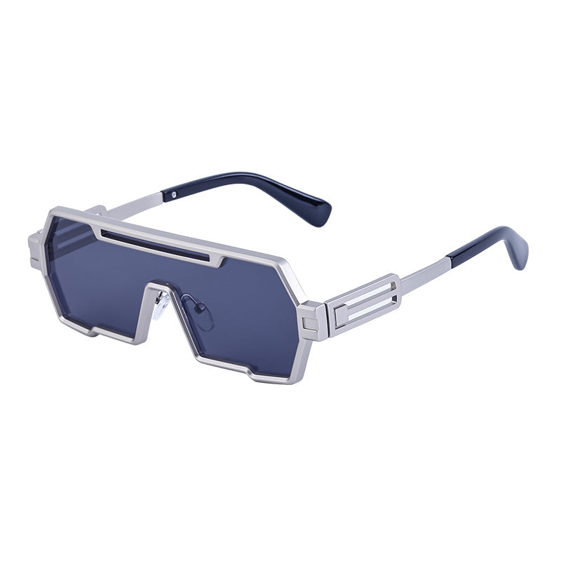 Retro Steampunk Sunglasses Men's Trendy One-piece Irregular Sunglasses Women's Cross-border Glasses Wholesale 2023 New