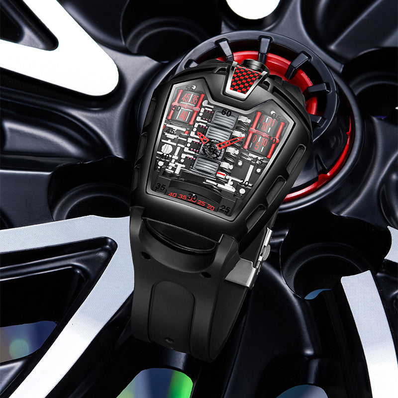 Cross-border Foreign Trade Explosions Golden Seton Brand Fashion Personalized Men's Watch Silicone Quartz Watch Wholesale Men's Sports Watch
