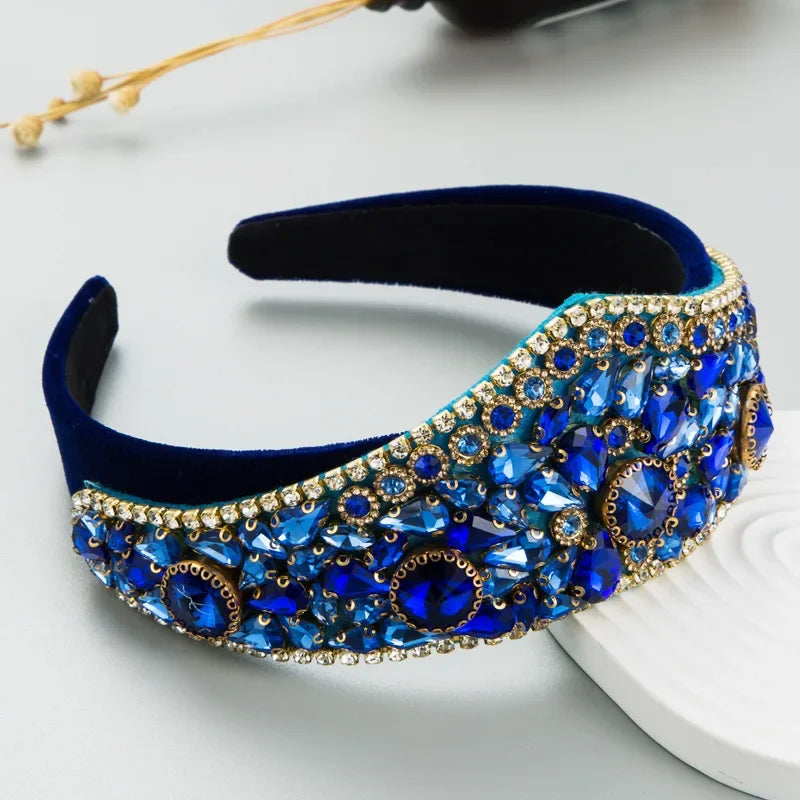 Homing Hairband Cross-border New Headband Baroque Retro Exaggerated High Cranial Top Korean Version Head Cave Wide-brimmed Hair Accessories Wholesale