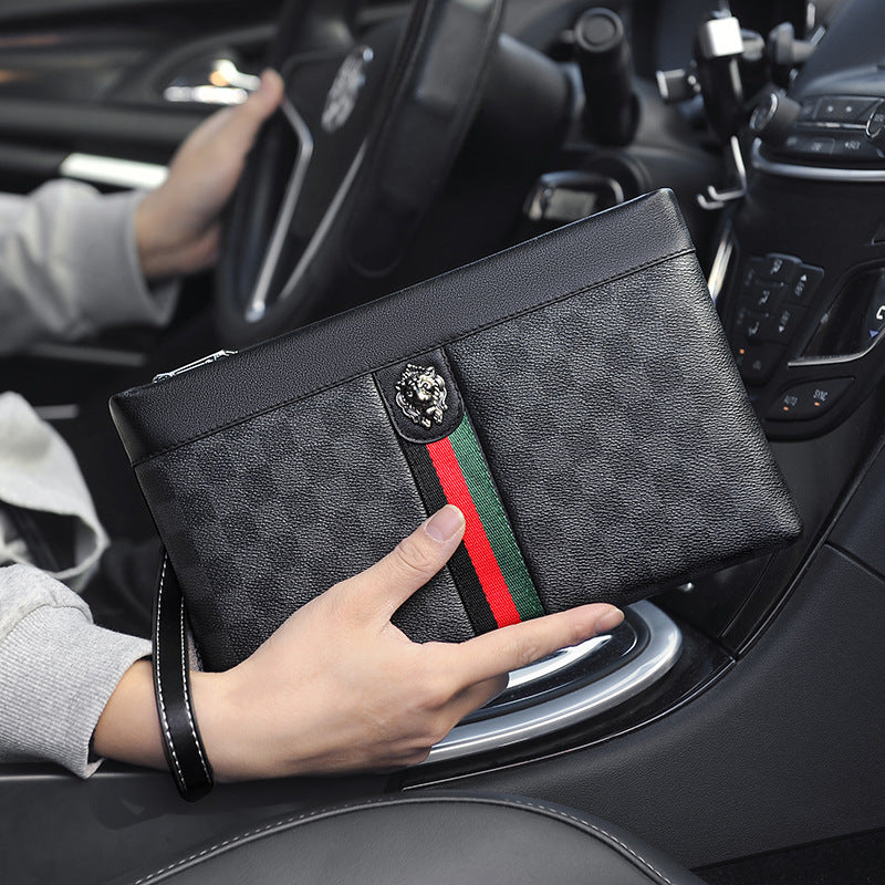 ChuongKaiye New Clutch Bag Men's Genuine Leather Handbag European And American Fashion Handbag Business Casual Envelope Bag