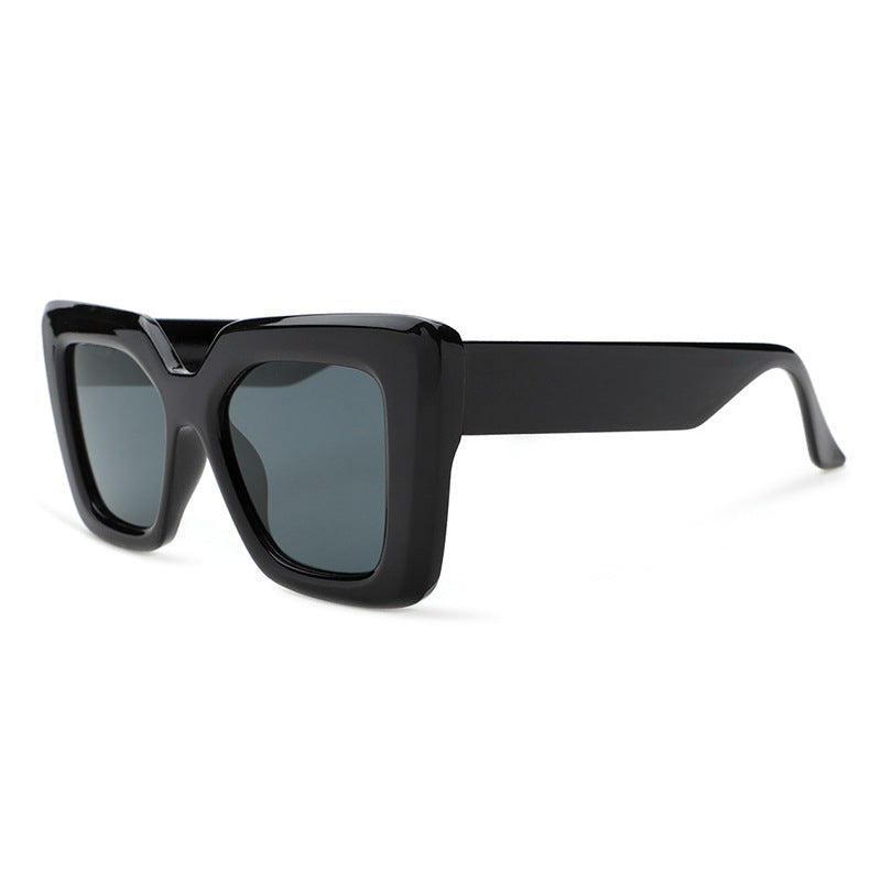 European And American Simple Large-frame Women's Sunglasses Ins Same Style All-match Jelly Color Fashion 2024 Sunglasses Street Shooting Cross-border