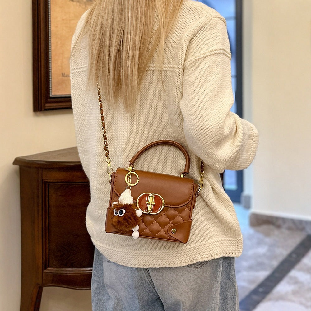 Women's Hand Carrying Fashion Bag Women's 2025 New Texture Shoulder Crossbody New Arrival High-end PU Mini