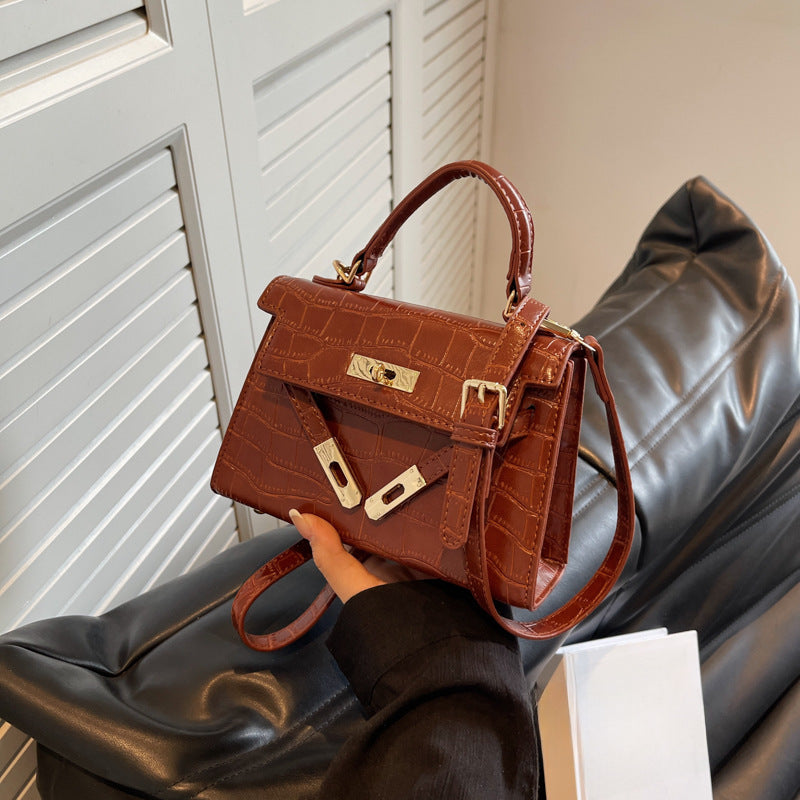 2024 New Kelly Bag Fashion Women's Handbag All-match Crossbody Bag Small Square Bag High-end Shoulder Handbag