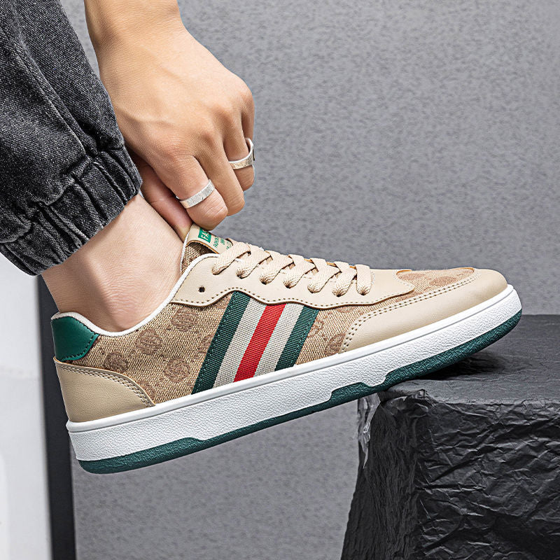 Foreign Trade Cross-border 2024 Men's Shoes Spring And Autumn New Breathable Trendy Printed Casual Sports Board Shoes Men's Trendy Canvas Shoes