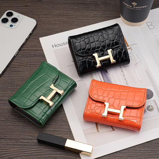Card Bag Women's Hardware H Small Anti-degaussing Fashion Exquisite High-end Multi-card ID Bank Card Holder Card Holder