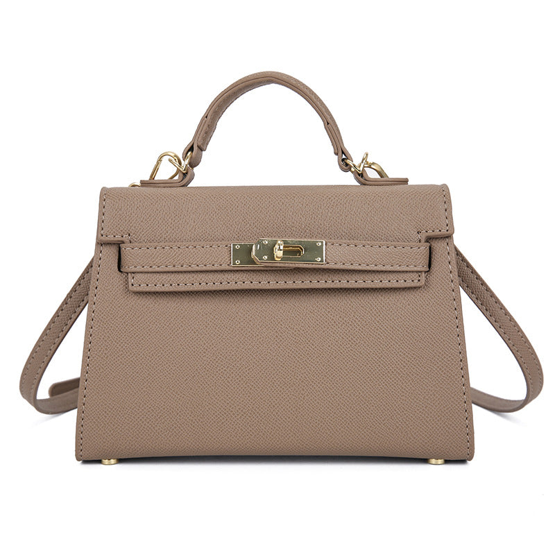 Fashionable Portable Kelly Bag Women's 2024 New High-end Western Style Shoulder Crossbody Bag Commuter All-match Small Square Bag