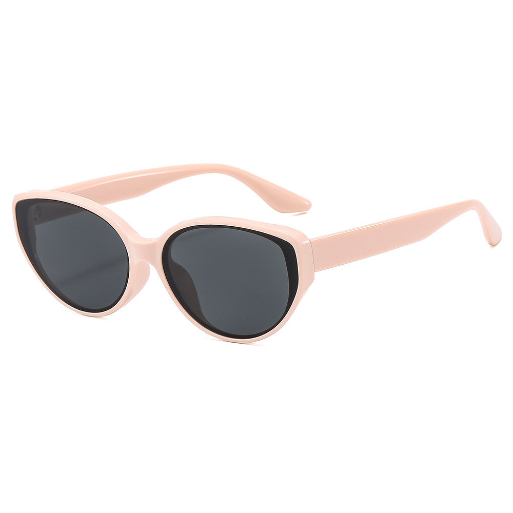 Cat's Eye Sunglasses Women's 2024 New Sunglasses High-level Anti-ultraviolet Fashion Small Frame Sunglasses Concave Shape