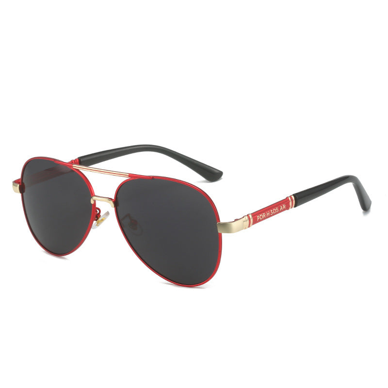 2024 New Polarized Sunglasses Photosensitive Photochromic Men's Sunglasses Metal Frog Glasses Black Frame Glasses Factory Wholesale
