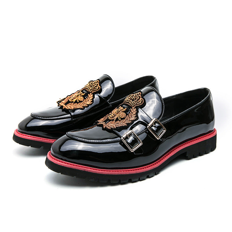 Cross-border Plus Size Summer Slip-on Leather Shoes Men's Korean-style Pointed-toe Loafers British-style Casual Lazy Hair Stylist Leather