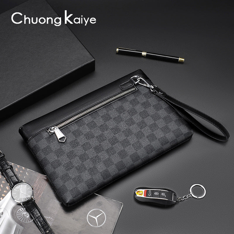ChuongKaiye New Clutch Bag Men's Genuine Leather Handbag European And American Fashion Handbag Business Casual Envelope Bag