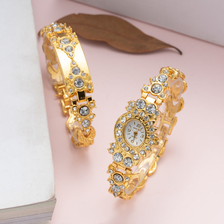 Cross-border Explosions Diamond Ladies Watch European And American Fashion Watch Bracelet Rhinestone Quartz Watch Manufacturers Wholesale