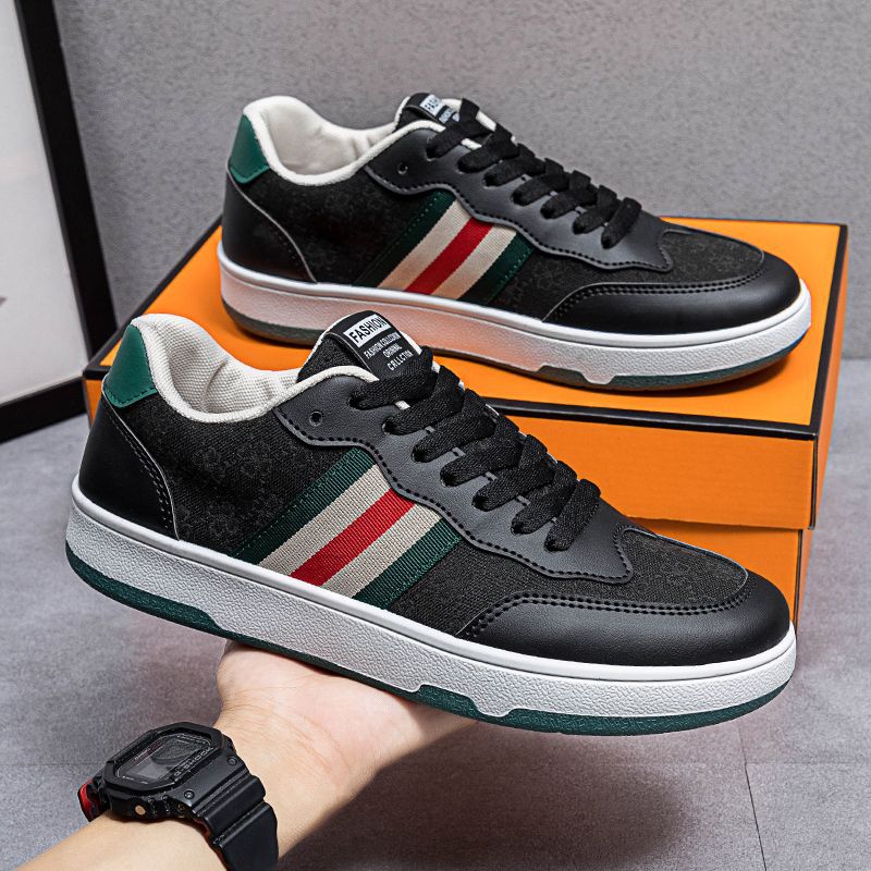 Foreign Trade Cross-border 2024 Men's Shoes Spring And Autumn New Breathable Trendy Printed Casual Sports Board Shoes Men's Trendy Canvas Shoes