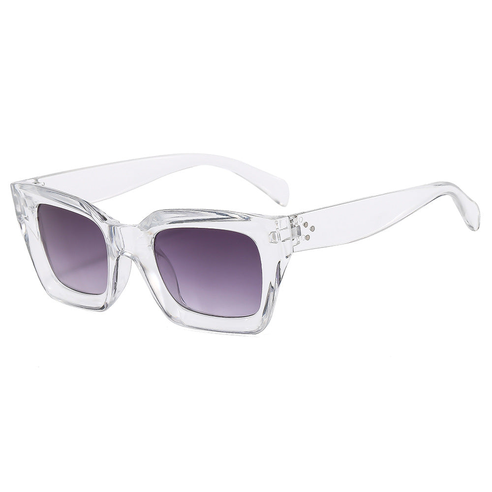 New Trend Rice Nail Square Frame Amazon Explosion Sunglasses Anti-blue Light Glasses Cheap Selling Sunscreen Sunglasses