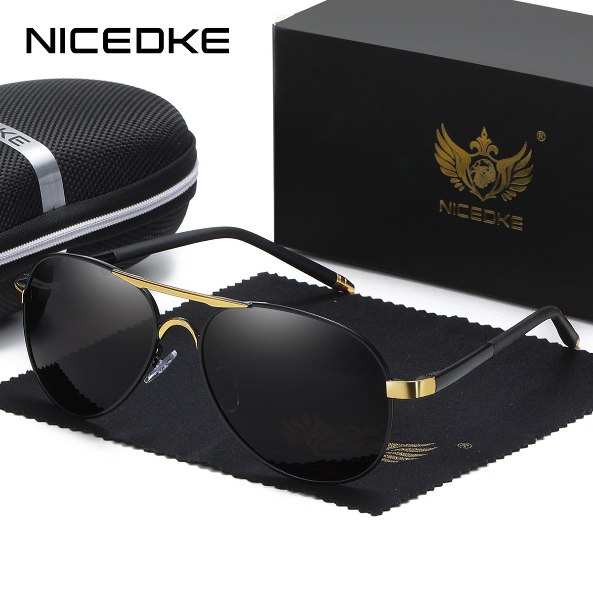 New Driving Frog Glasses Polarized Sunglasses Fashion Men's Sunglasses Metal Retro Sunglasses 8503