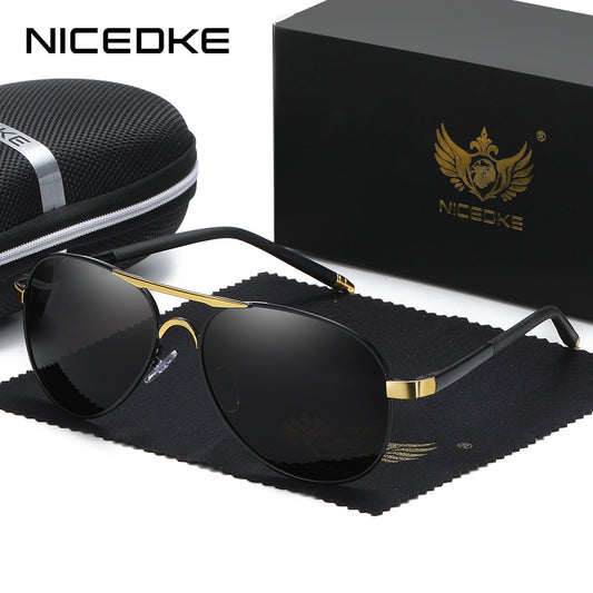 New Driving Frog Glasses Polarized Sunglasses Fashion Men's Sunglasses Metal Retro Sunglasses 8503