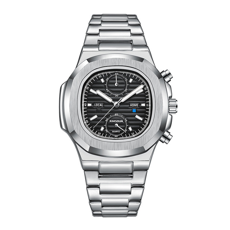 New Golden Seton Brand Nautilus Watch Cross-border Men's Watch Waterproof Multifunctional Quartz Watch Business Men's Watch