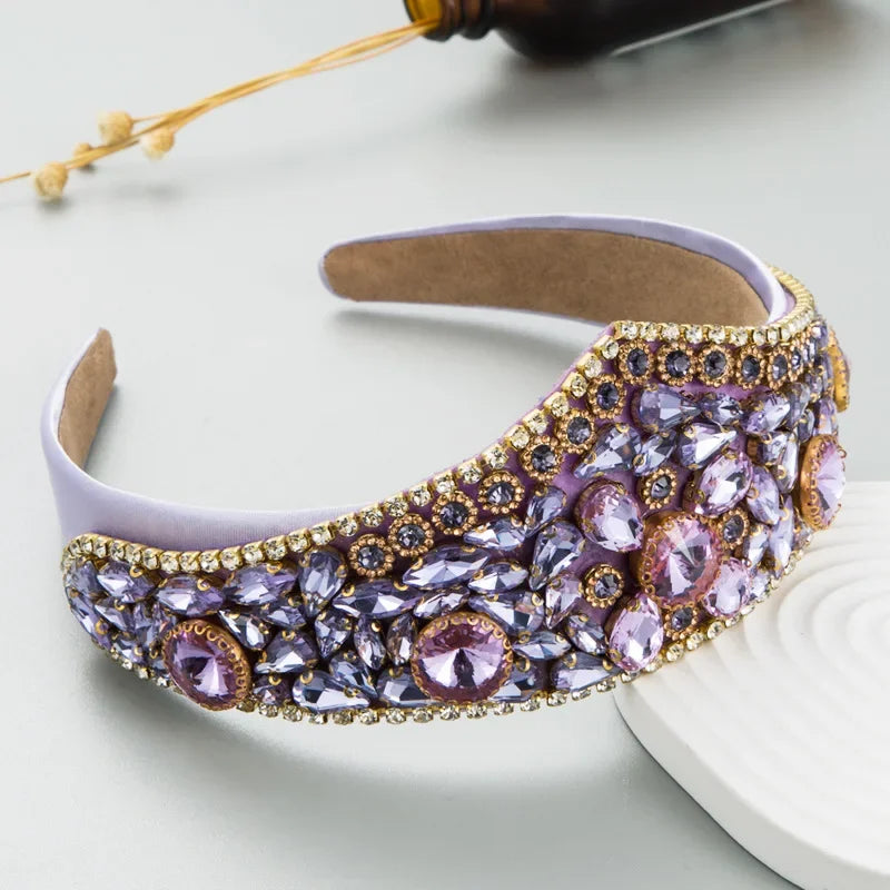 Homing Hairband Cross-border New Headband Baroque Retro Exaggerated High Cranial Top Korean Version Head Cave Wide-brimmed Hair Accessories Wholesale