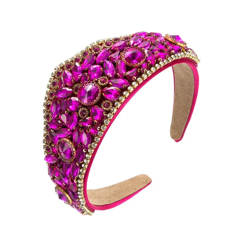 Homing Hairband Cross-border New Headband Baroque Retro Exaggerated High Cranial Top Korean Version Head Cave Wide-brimmed Hair Accessories Wholesale