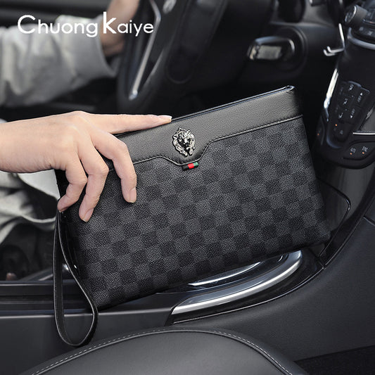 ChuongKaiye New Clutch Bag Men's Genuine Leather Handbag European And American Fashion Handbag Business Casual Envelope Bag