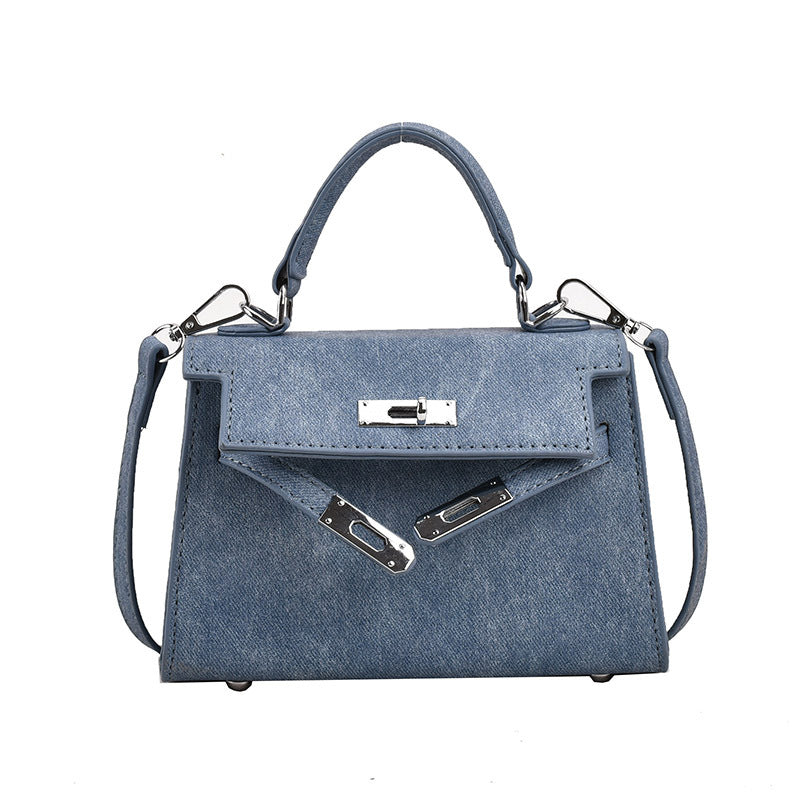 2024 Spring And Summer New Hand Carried Kelly Bag Women's Retro High-end Shoulder Bag Stylish Fashionable Square Bag Crossbody Bag