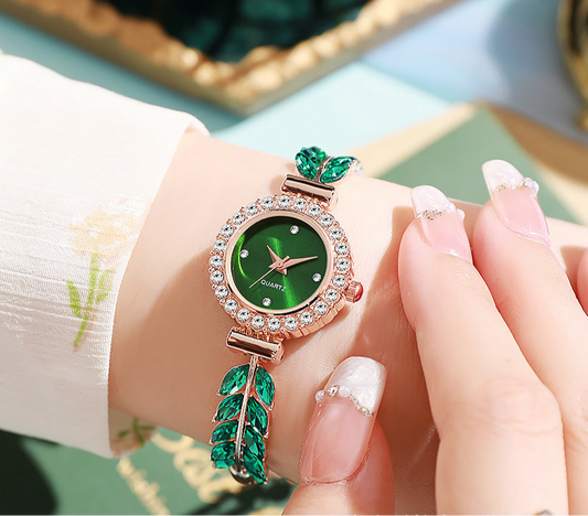 Quartz Watch Rhinestone Free Adjustment Jewelry