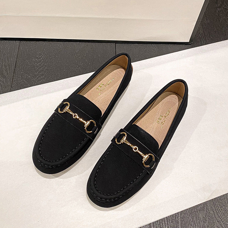 2024 Spring And Autumn New Tods Women&#039;s Flat Single-layer Shoes Soft Bottom Non-slip Pregnant Women&#039;s Shoes Round Toe Pumps Plus Size 41-43