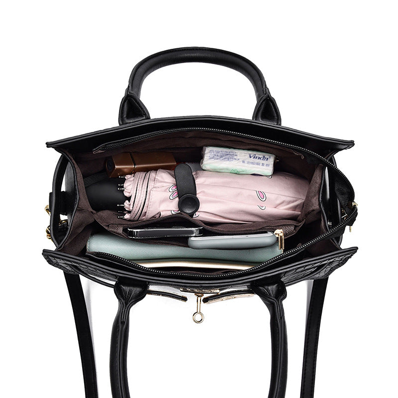 [Shichen Women&#039;s Bag] 2023 New Fashion Light Luxury Middle-aged Mother Bag Women&#039;s Handbag Large Capacity Shoulder Bag