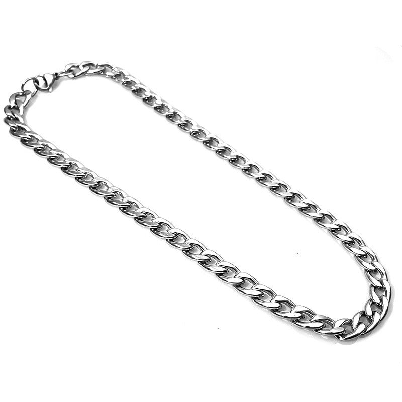 Cuba Necklace 2024 New Female Ins Hip Hop Cold Style Men&#039;s Niche Trendy Internet Popular Trendy En K Titanium Steel Chain