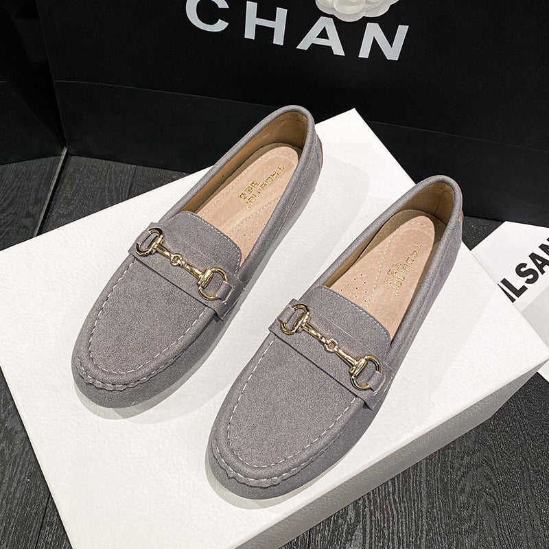 2024 Spring And Autumn New Tods Women&#039;s Flat Single-layer Shoes Soft Bottom Non-slip Pregnant Women&#039;s Shoes Round Toe Pumps Plus Size 41-43