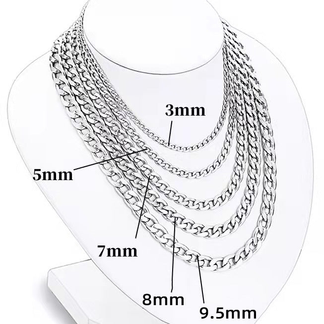 Cuba Necklace 2024 New Female Ins Hip Hop Cold Style Men&#039;s Niche Trendy Internet Popular Trendy En K Titanium Steel Chain