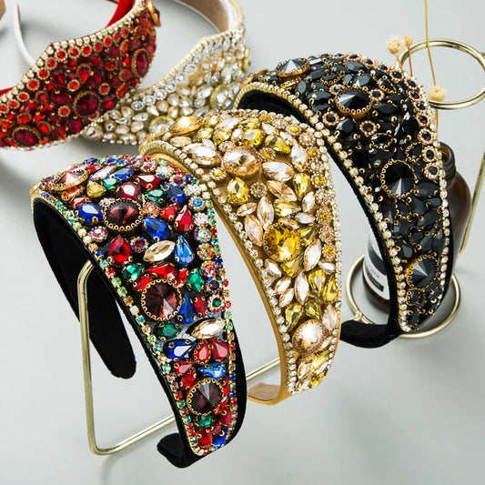 Homing Hairband Cross-border New Headband Baroque Retro Exaggerated High Cranial Top Korean Version Head Cave Wide-brimmed Hair Accessories Wholesale
