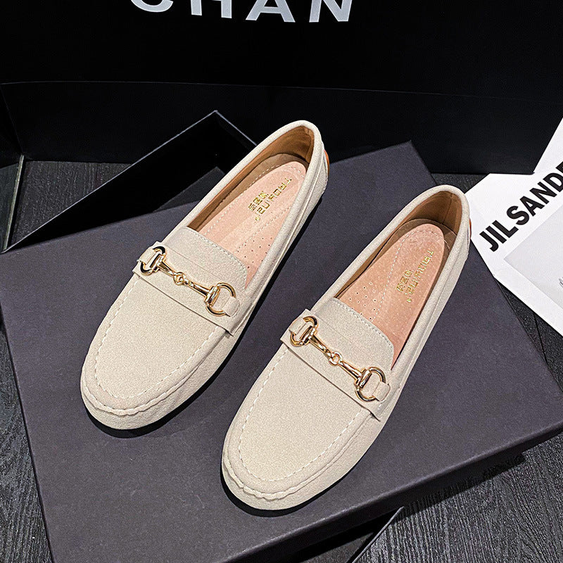 2024 Spring And Autumn New Tods Women&#039;s Flat Single-layer Shoes Soft Bottom Non-slip Pregnant Women&#039;s Shoes Round Toe Pumps Plus Size 41-43